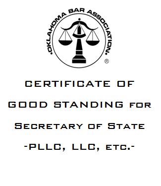 Certificate of Good Standing for Secretary of State Applications